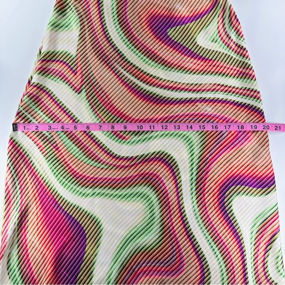 Mango MNG Satin Midi Dress Women’s Size 4 Asymmetrical Wave Italian Fabric NWT - Picture 16 of 16